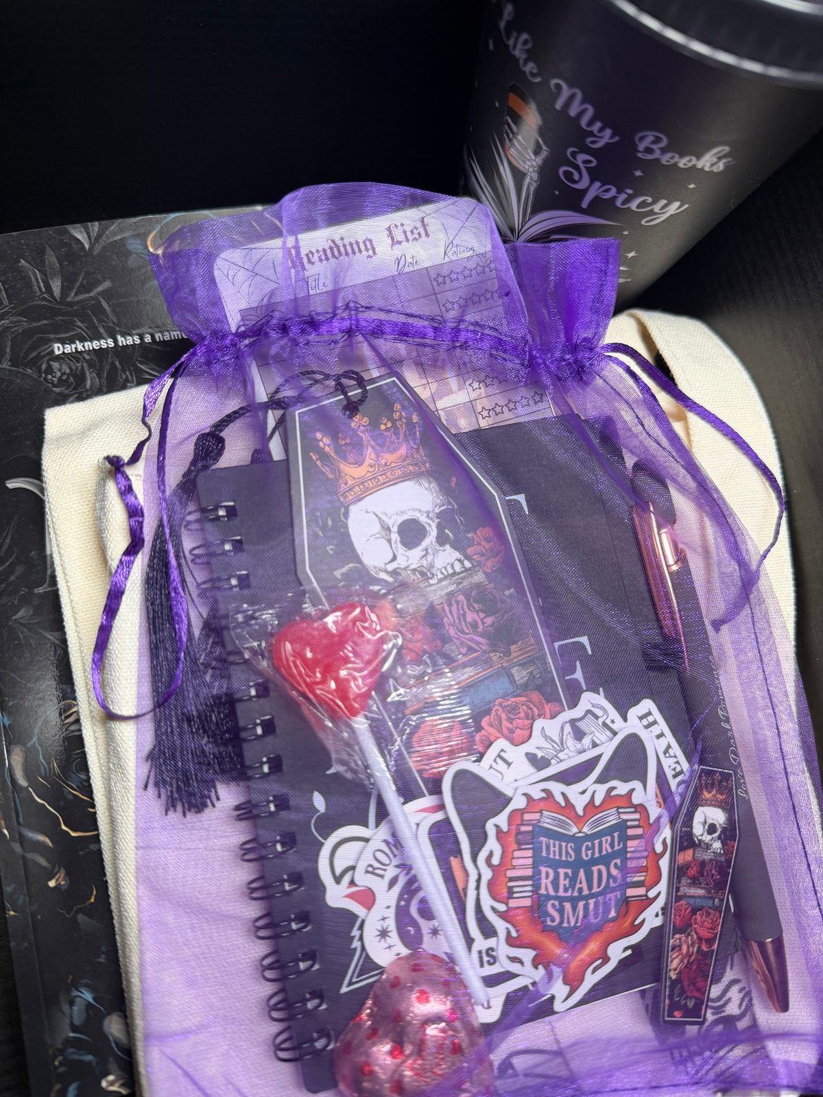 Dark Romance Treasure Box - Special Edition Books, Spa, Freshwater Pearls, Beach Theme